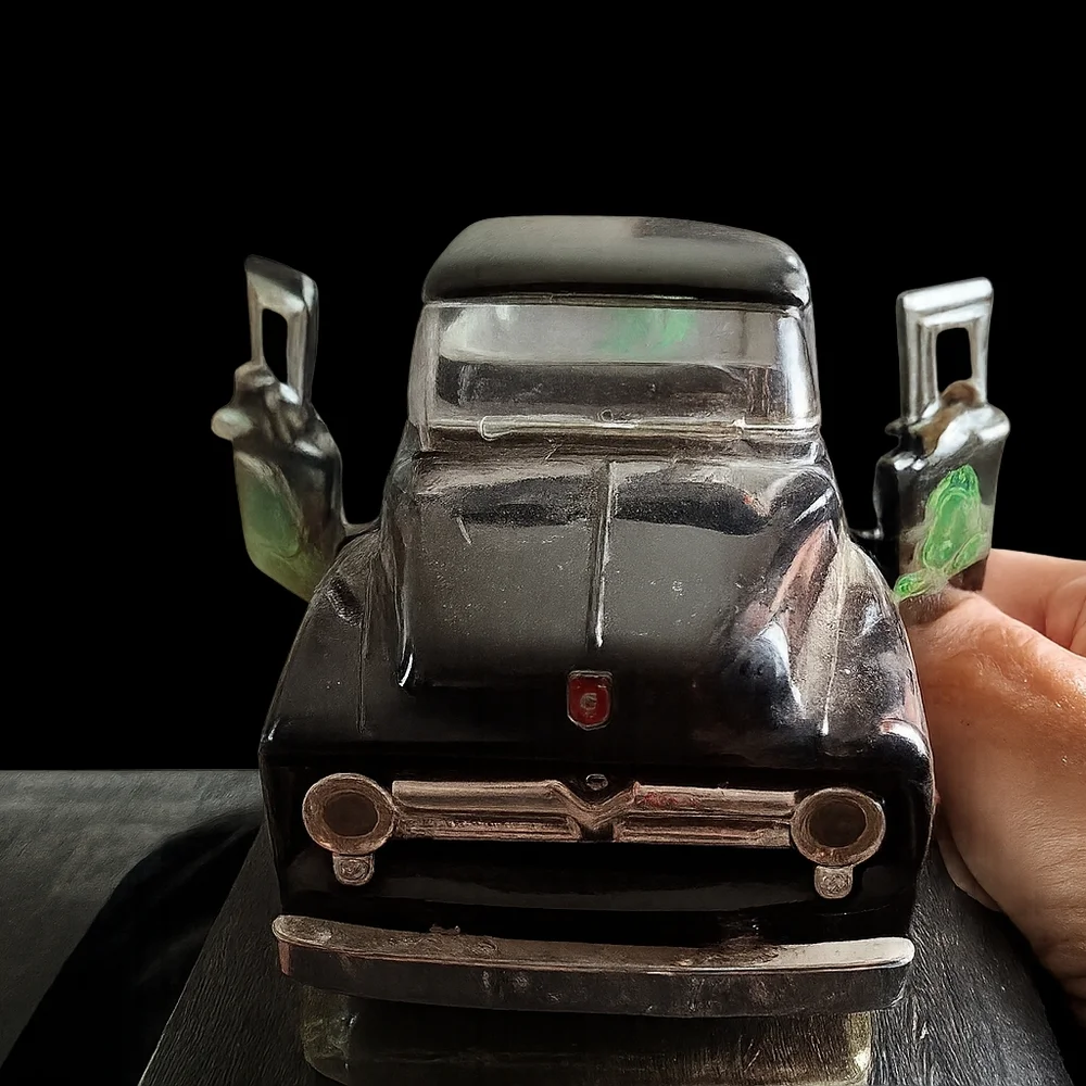 Vintage Black F-100 Pickup with Silver Accents